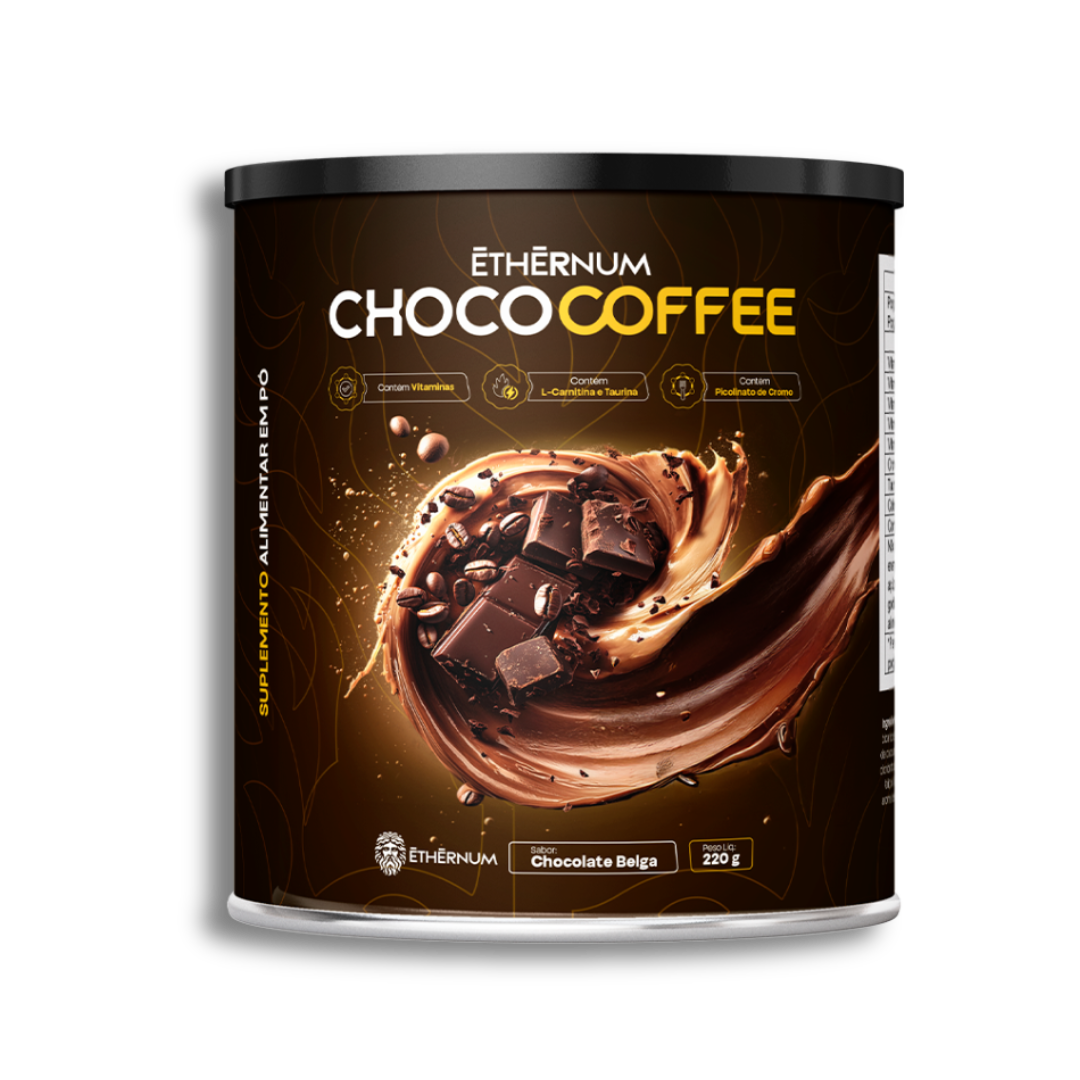 CHOCO COFFE 220 GR – O MELHOR PRÉ TREINO suplemento com aprovação médica